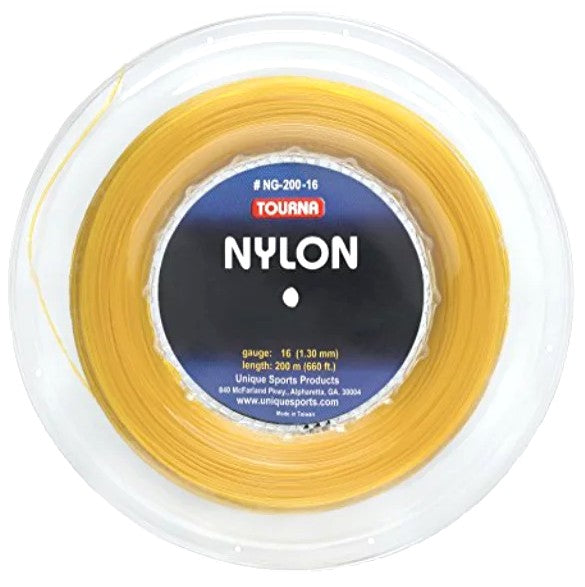 Tourna Nylon 16g Tennis 200M String Reel Tennis Strings Tourna Gold 