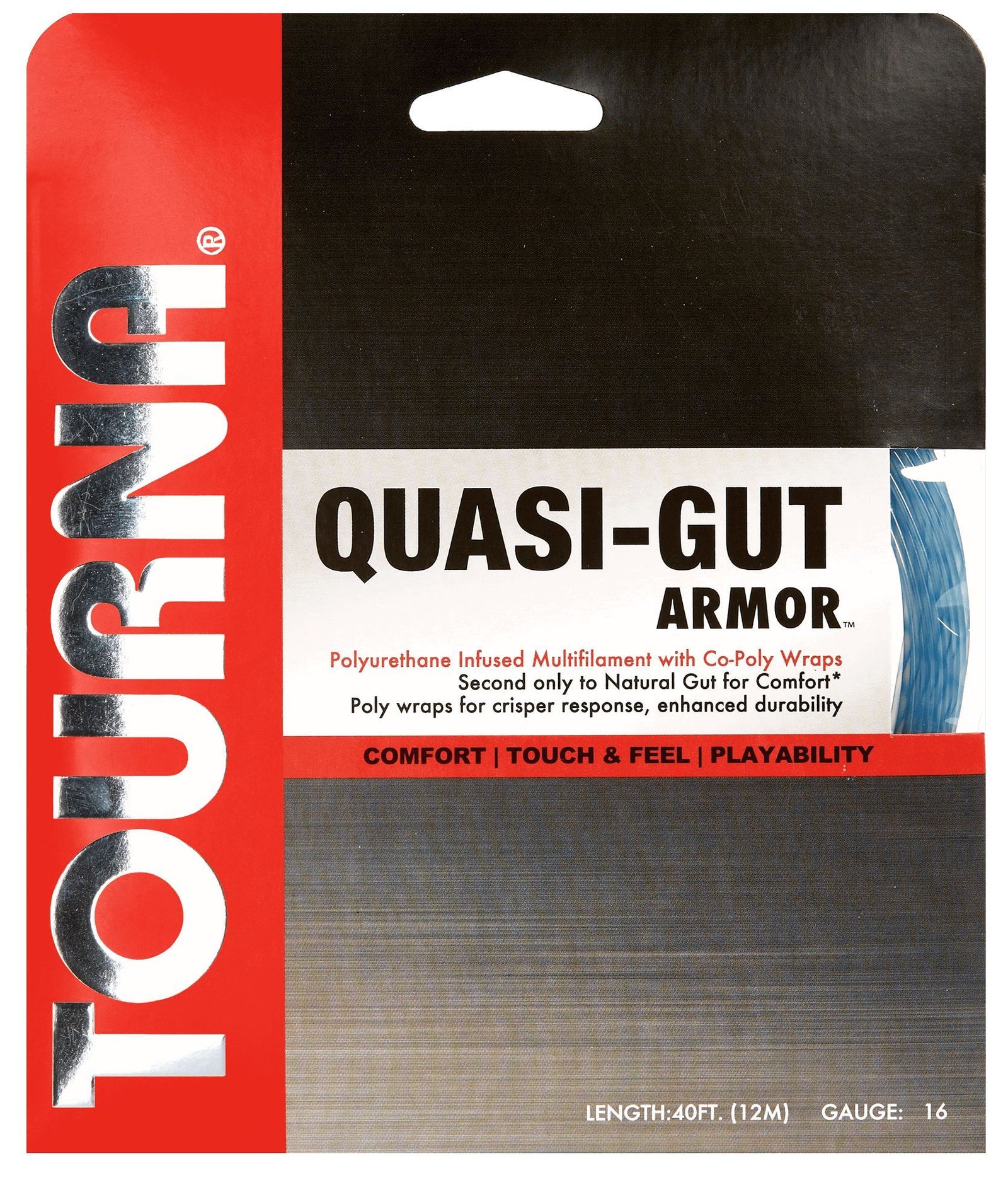 Tourna Quasi-Gut Armor 16g Tennis 12M String Set Tennis Strings Tourna 