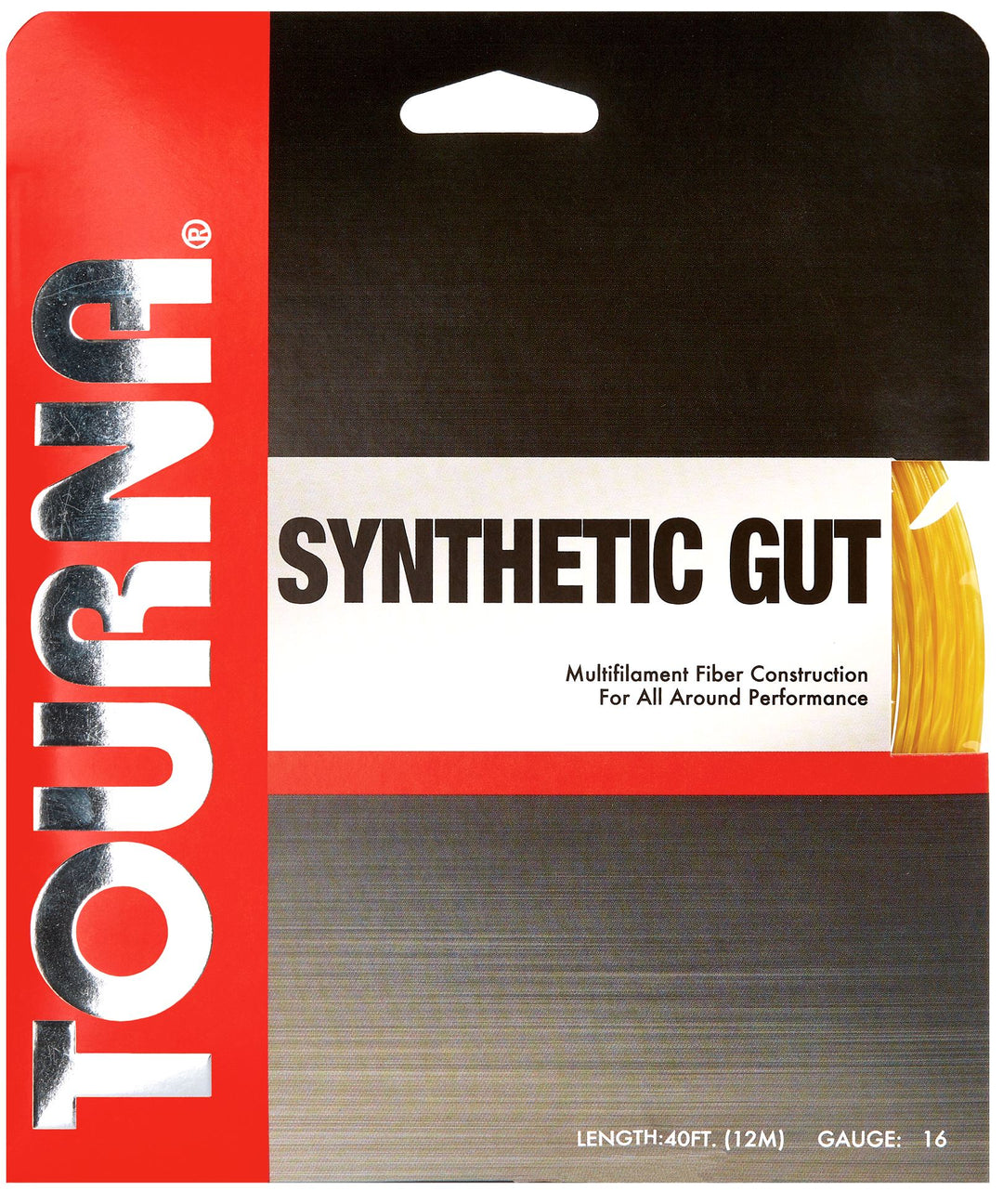 Tourna Synthetic Gut 16g Gold Tennis 12M String Set Tennis Strings Tourna 