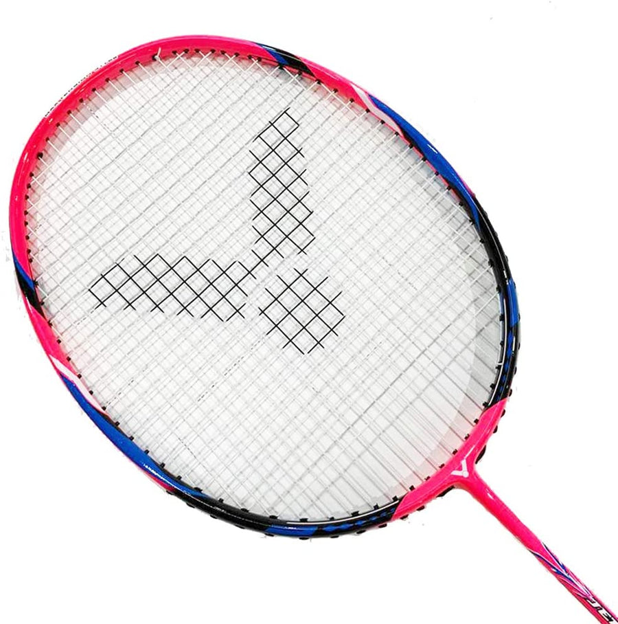 Victor JetSpeed S 011 4U Pink-Blue Badminton Racket Strung Badminton Racquets Victor 