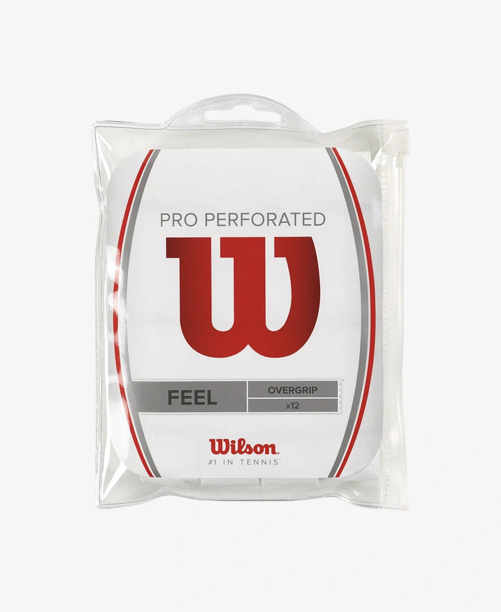 Wilson Pro Perforated Feel Overgrip 12 pack Grips Wilson White 