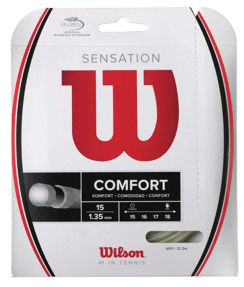 Wilson Sensation 17g White Tennis 12M String Set Tennis Strings Wilson 