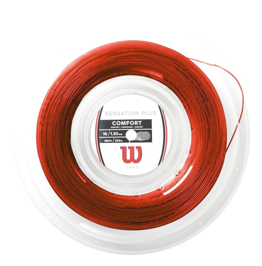 Wilson Sensation Plus 16g Red Tennis 200 M String Reel Tennis Strings Wilson 