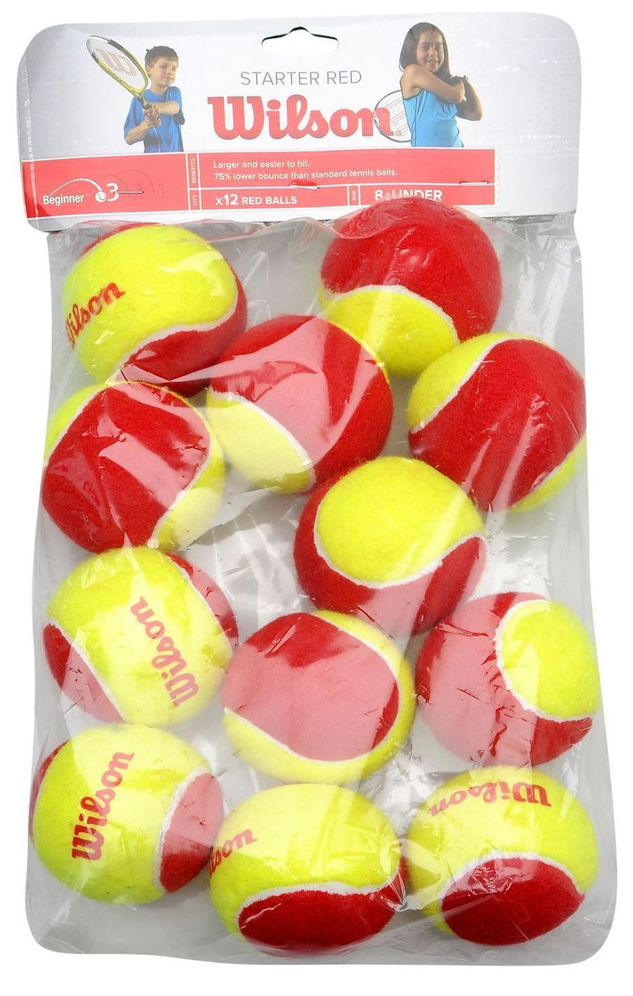 Wilson Starter Red Tennis Balls 12-Pack (Stage 3) Age 2-8 Tennis balls Wilson 