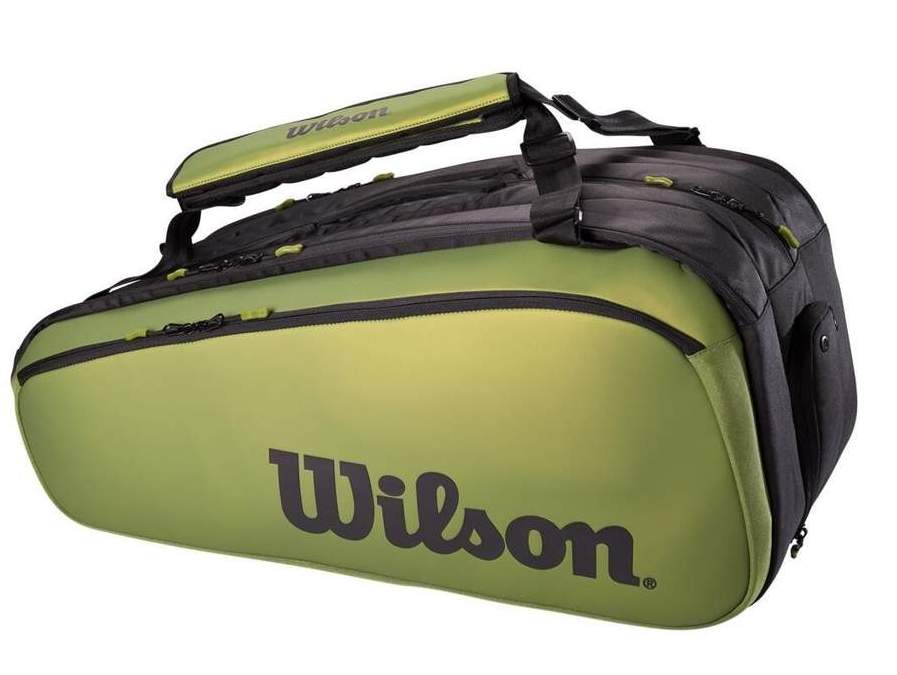 Wilson Super Tour 15-Racquet Bag Green Matte/Black WR8016701001 Blade Series Bags Wilson 