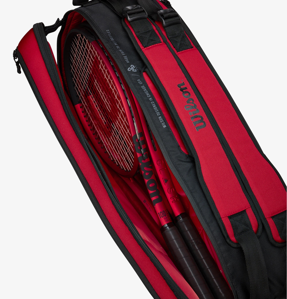 Wilson Super Tour 6 Pack Clash V2.0 Red Racquet Bag Bags Wilson 
