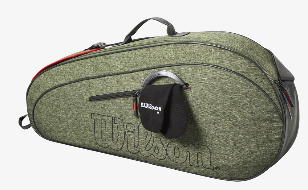 Wilson Team Pack 3-Racquet Bag Heather Green Bags Wilson 