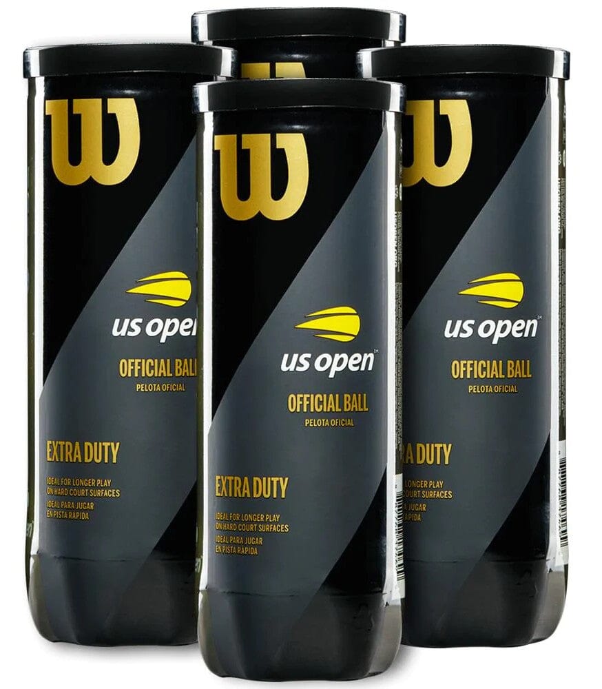 Wilson US Open Extra Duty Tennis Balls 3 Ball Can - 4 pack (12 balls) Tennis balls Wilson 