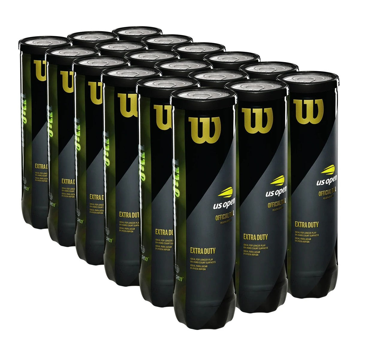 Wilson US Open Extra Duty Tennis Balls Case - 18 of 4 Ball Cans (72 balls) Tennis balls Wilson 