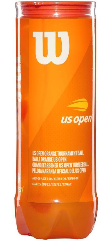 Wilson US Open Orange Tournament Tennis Balls 3 Ball Can (Stage 2) Age 9-10 Tennis balls Babolat 