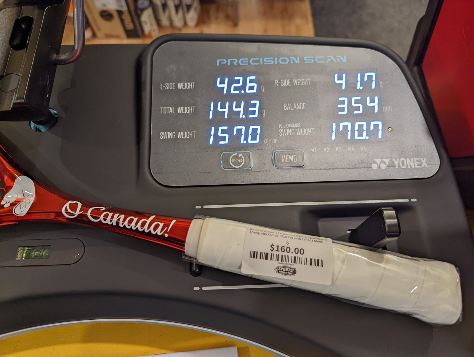 Xamsa Onyx eXposed - O Canada! - Limited Edition Squash Racquet with Eyelets Squash Racquets Xamsa 