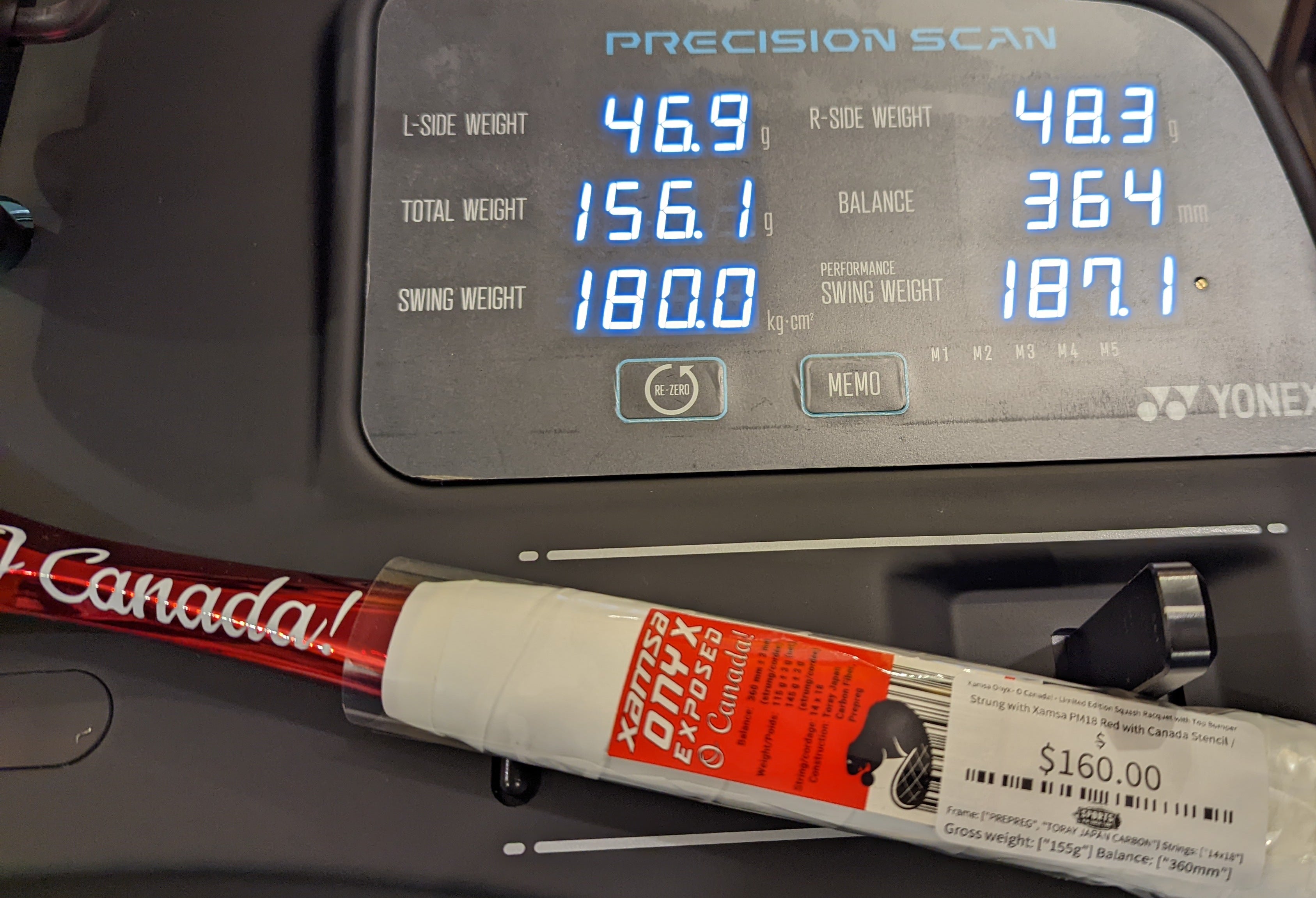 Xamsa Onyx - O Canada! - Limited Edition Squash Racquet with Top