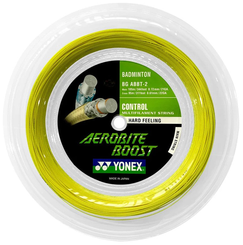 Yonex Aerobite Boost Badminton 105+95m String Reel Badminton Strings Yonex Grey/Yellow 