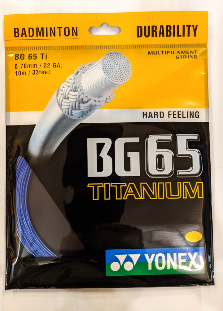 Yonex BG-65 Titanium Badminton 10m String Set Badminton Strings Yonex Blue 
