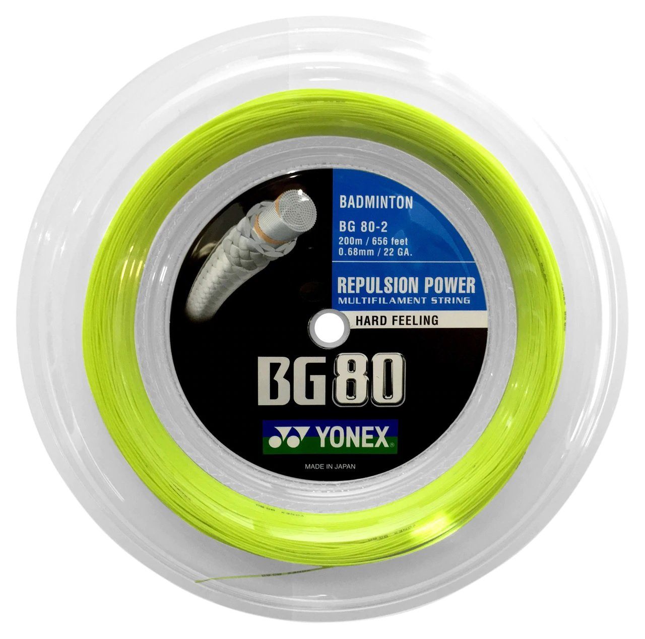 Yonex BG-80 Badminton String 200m Reel Badminton Strings Yonex Yellow 