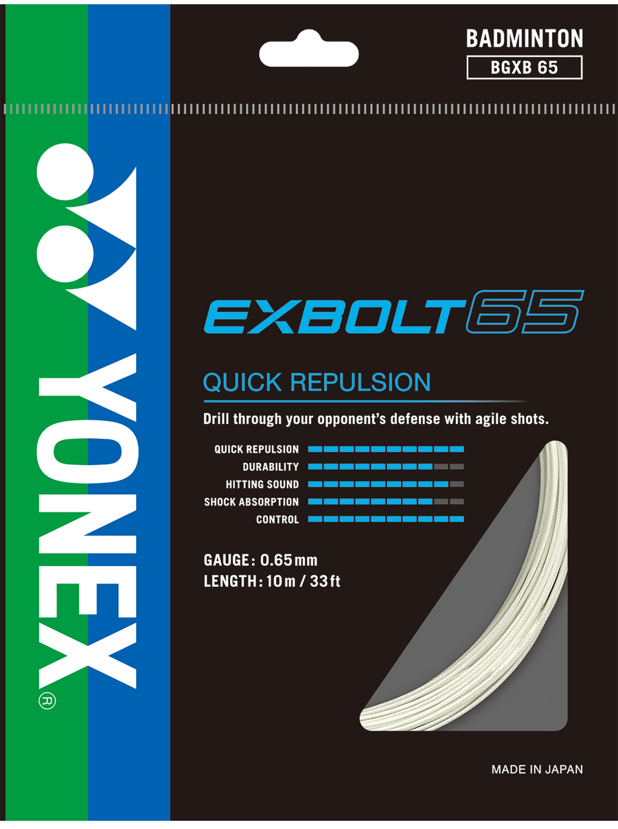 Yonex Exbolt 65 Badminton String 10m Set Badminton Strings Yonex 