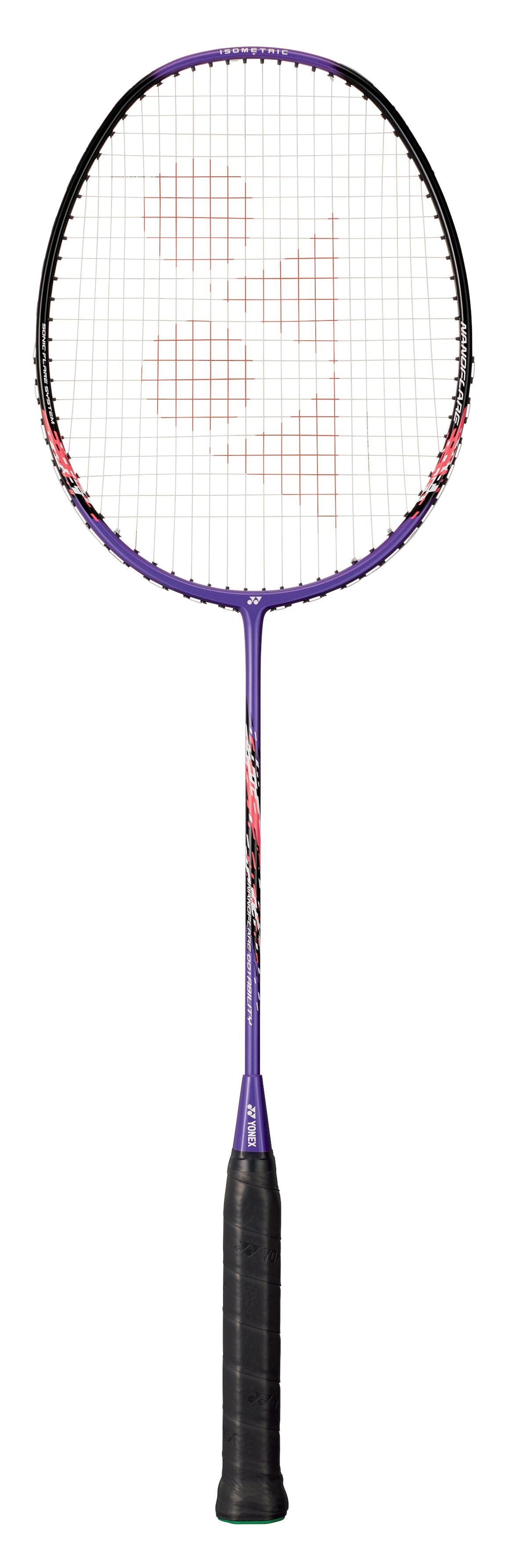 Yonex Nanoflare 001 Ability Badminton Racquet Strung Badminton Racquets Yonex G5 Dark Purple 