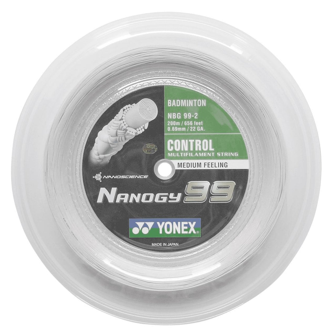 Yonex Nanogy 99 Badminton String 200m (660Ft) Reel Badminton Strings Yonex White 