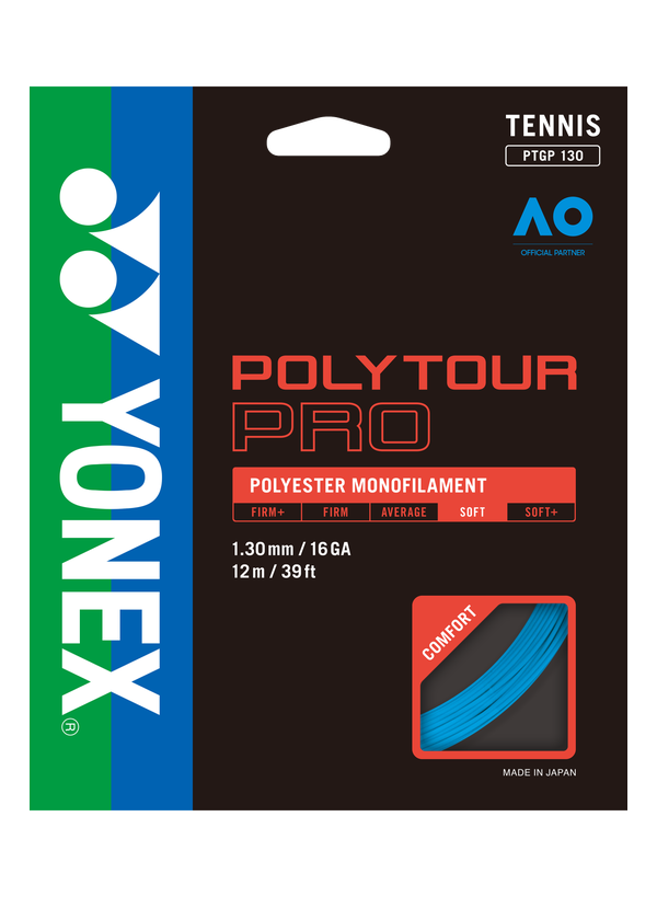 Yonex Poly Tour Pro 130 16Lg Tennis 12M String Set Tennis Strings Yonex Blue 
