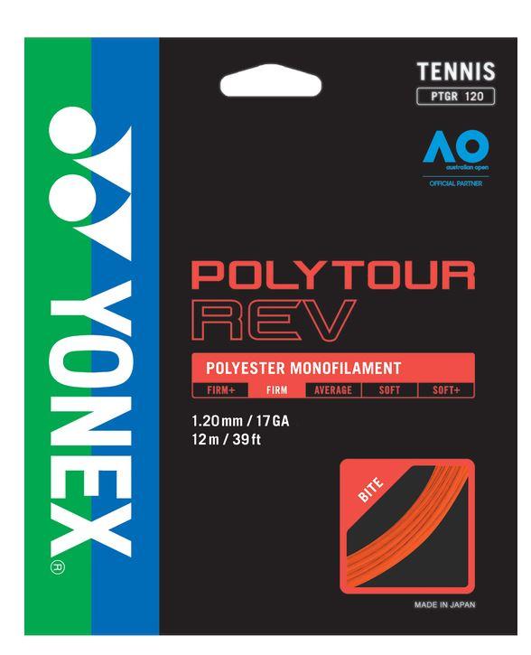 Yonex Poly Tour Rev 120 17g Red Tennis 12M String Set Tennis Strings Yonex 