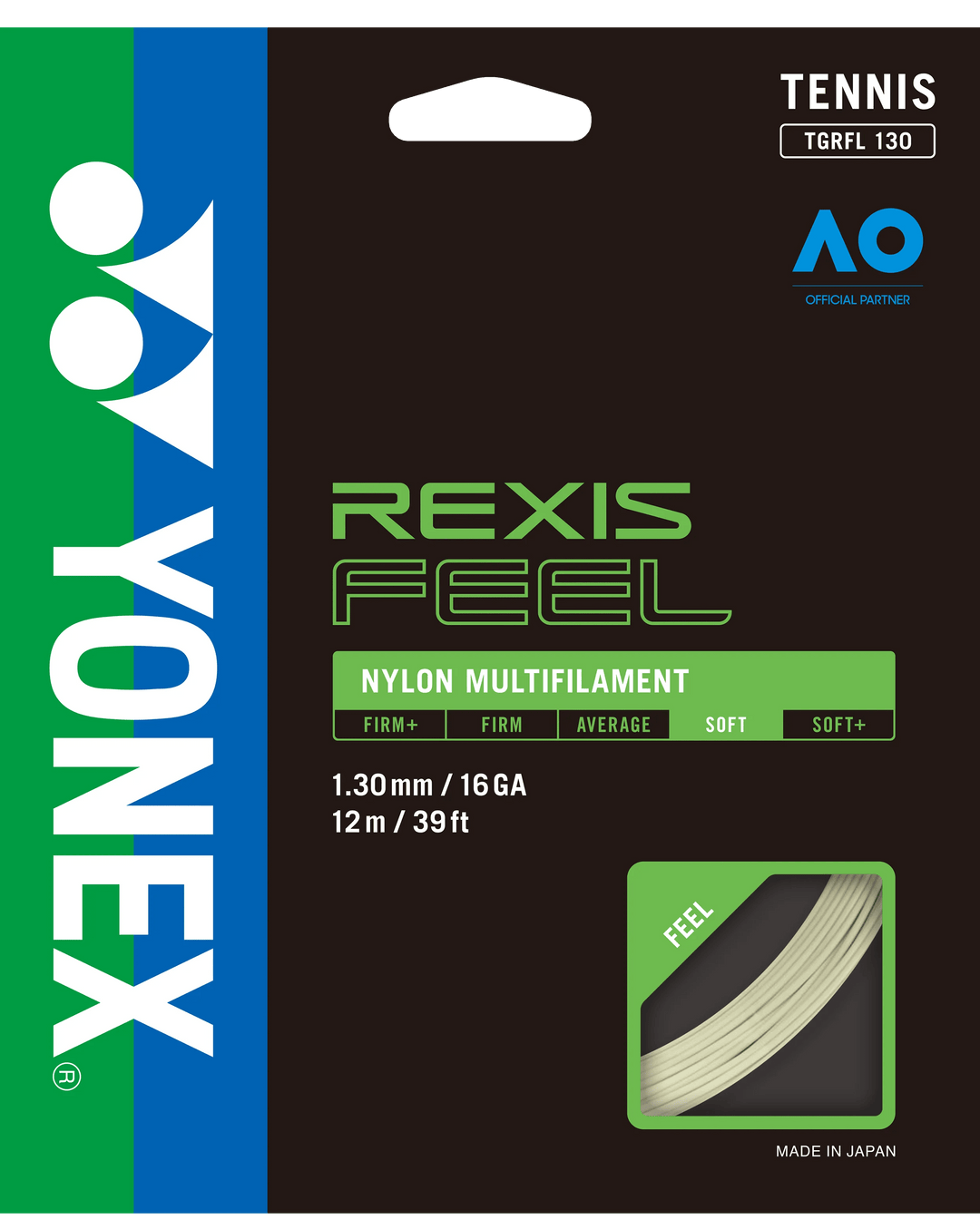 Yonex Rexis Feel 130 16g Tennis 12M String Set Tennis Strings Yonex 