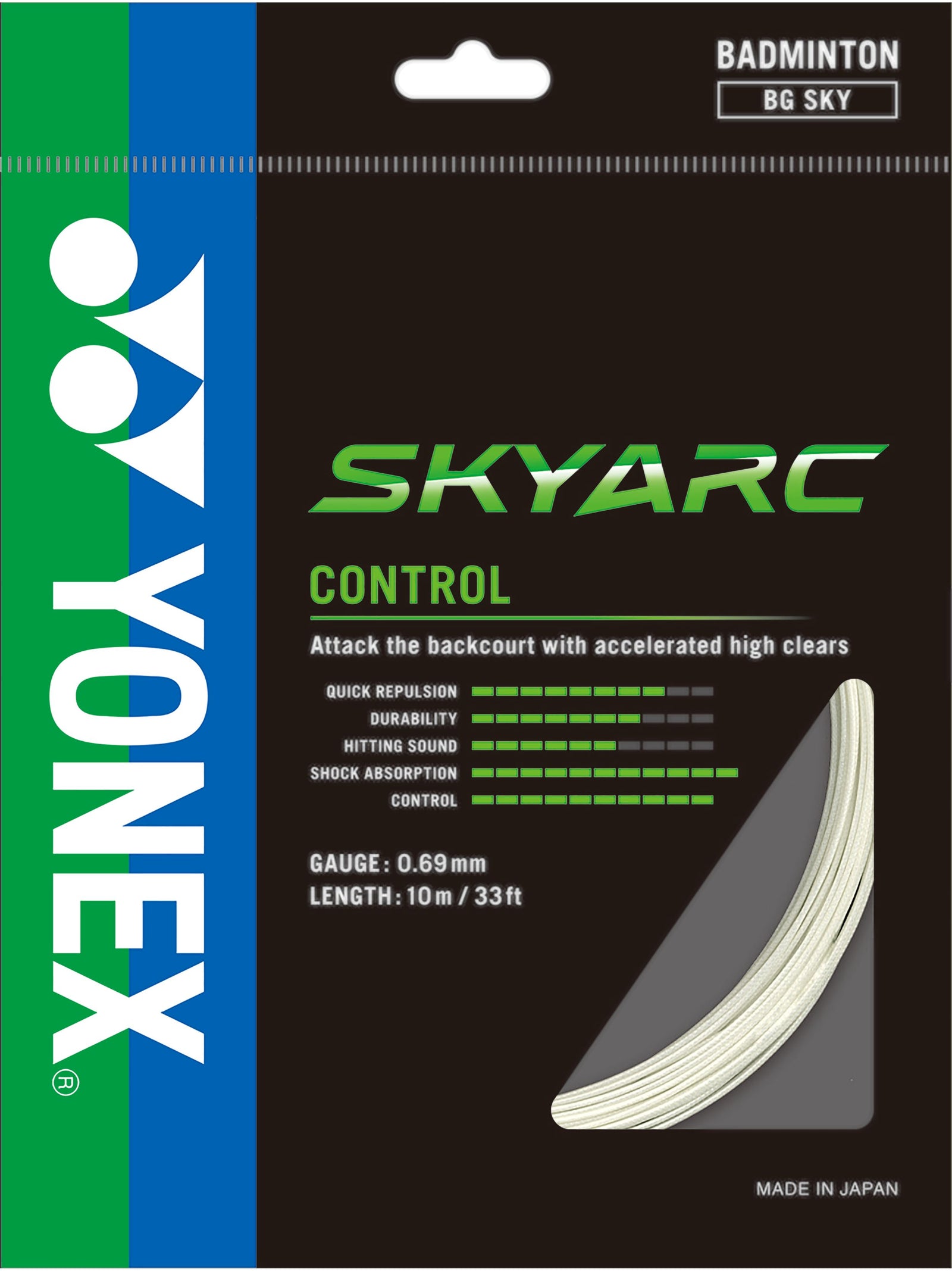 Yonex SkyArc Badminton String Set 10m Badminton Strings Yonex White 